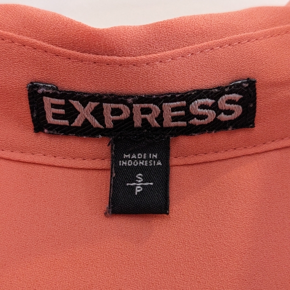 Express Sleeveless Button Down Shirt (Pink, Size S) - Picture 3 of 3